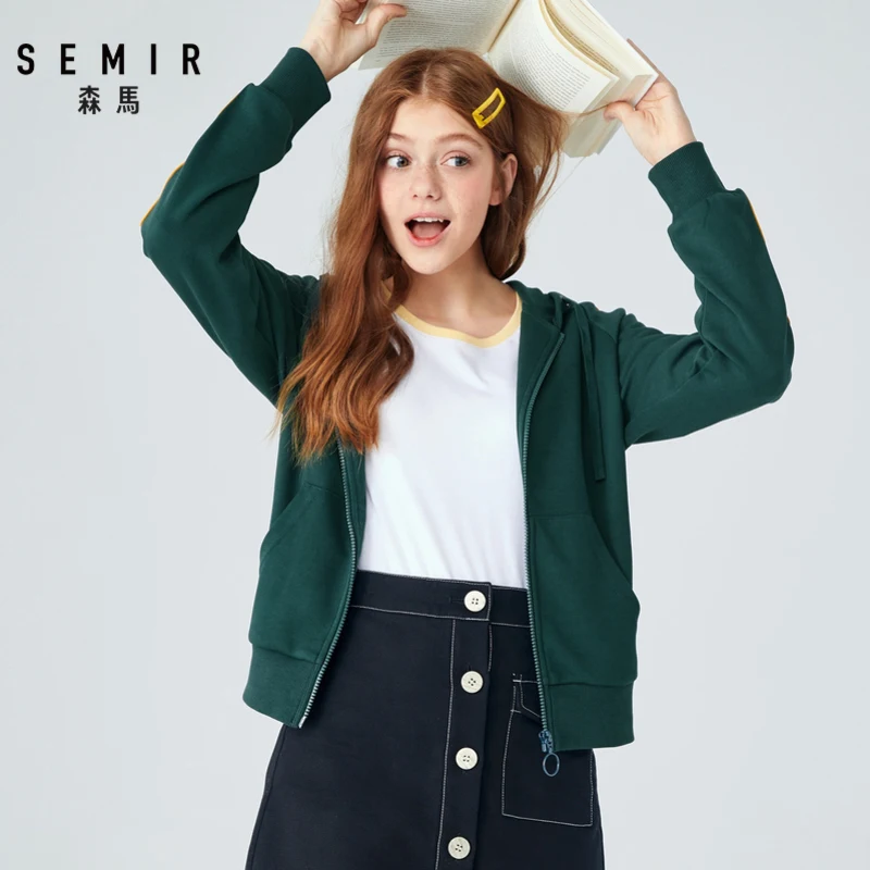 SEMIR Женская ветровка разноцветная Лоскутная куртка с капюшоном базовые куртки