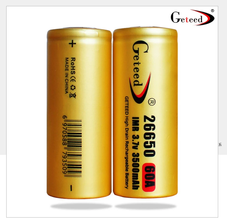 Аккумуляторная батарея Geteed IMR 26650 60A 3500 мАч литий ионная 3 7 в 6 В|celle li-ion|rechargeable