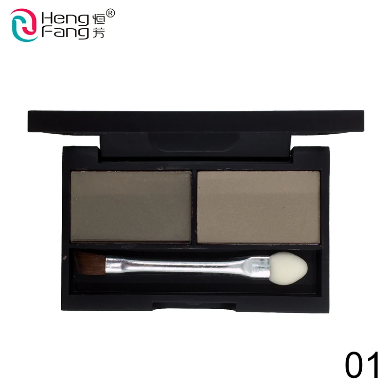 2 цвета стойкая пудра для бровей палитра усилитель с зеркалом и кистью 8 г макияж