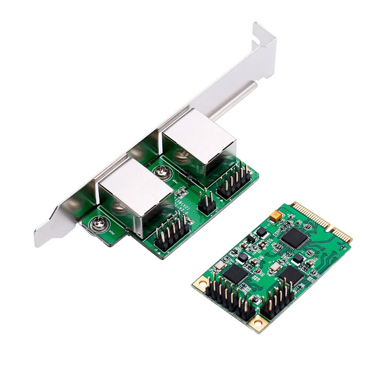 Сетевая карта mini PCIe 1 / 2 порта Gigabit Ethernet для Mini ITX PCI e к адаптеру RJ45 10/100/1000 контроллер