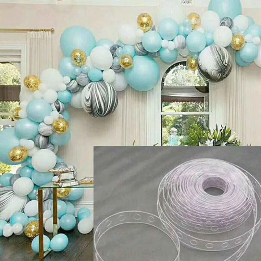 

5m/roll Balloon Chain Tape Arch Connect Strip for Wedding ballon supply Kids Birthday Party Decora'ti'o'n Balloon Accessories