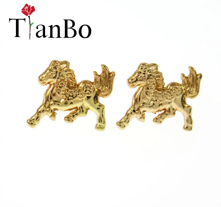 TianBo Модные посеребренные серьги гвоздики с лошадью для женщин и девушек