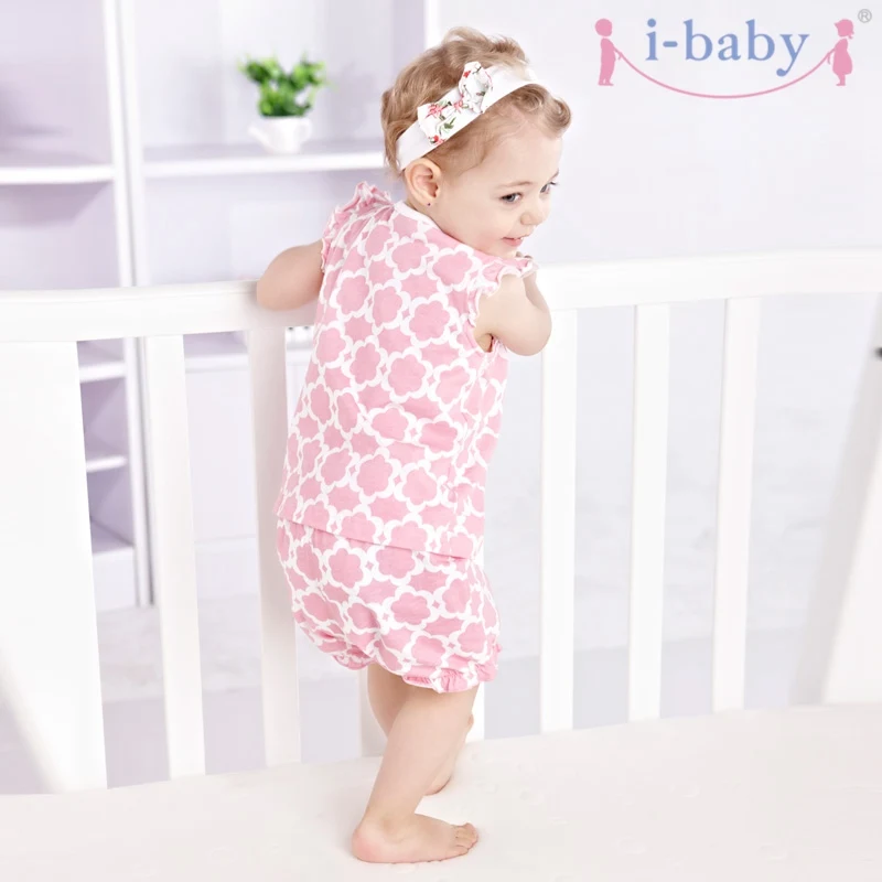 Детская футболка i-baby Одежда для новорожденных футболки мальчиков и девочек