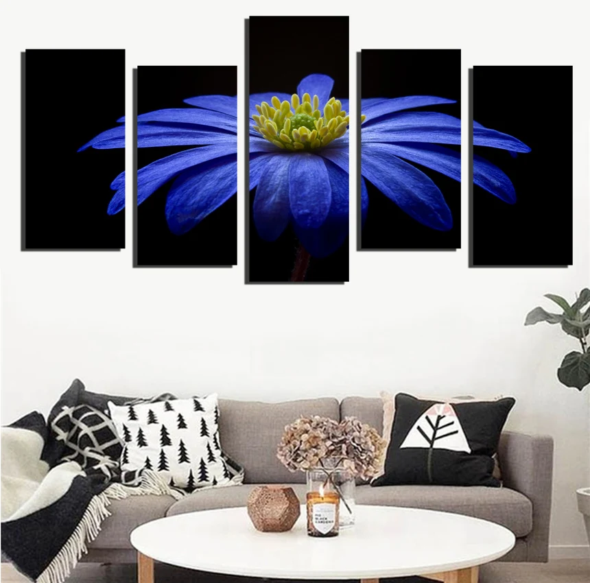 5 шт. картина с цветком печати куадро Decoracion Модульная для гостиной стены