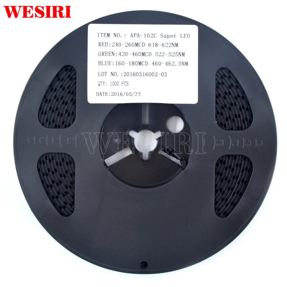 10 1000 шт. чипы APA102 светодиодов APA 102C SK9822 IC SMD 5050 RGB для светодиодных лент панели