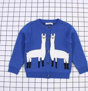 blue as pic MILANCEl/Новинка года; свитера для девочек; вязаная одежда для мальчиков; Детские свитера в стиле жирафа; хлопковые кардиганы для девочек; детская трикотажная одежда - Цвет: blue as pic