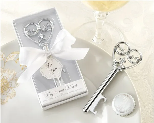 wedding reception decorations/Opener in White Gift box 150 PCS/LOT Wedding favor- Key To My Heart Bottle Opener #A01 | Дом и сад