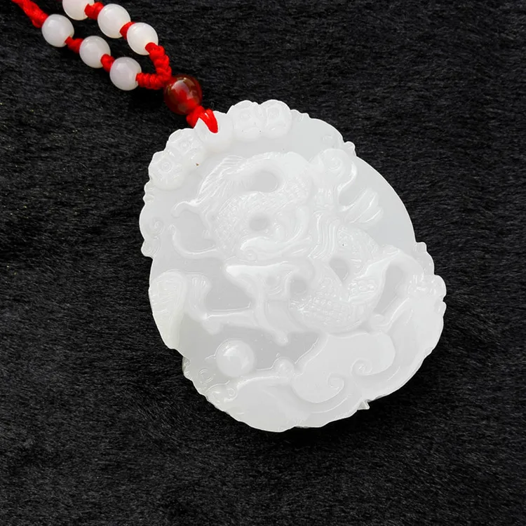 Натуральный афганский кулон в виде дракона со знаками Зодиака Bai Yushen мужские