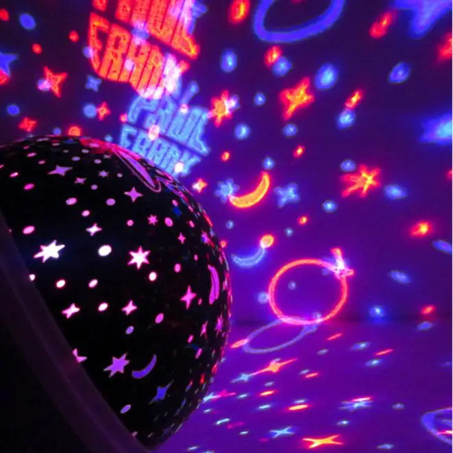 Звездный проектор Лунная лампа ночник USB светодиодный счетчик часов 4 кнопки 360