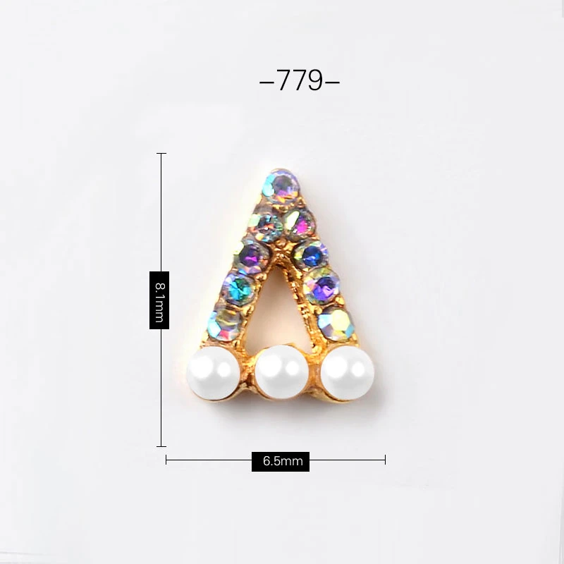 RD779-5Pcs 3D кристаллы для ногтей в форме сердца металлические гвоздики для нейл-арта заклепки стразы украшения аксессуары starss драгоценные камни декор - Цвет: RD779-5Pcs