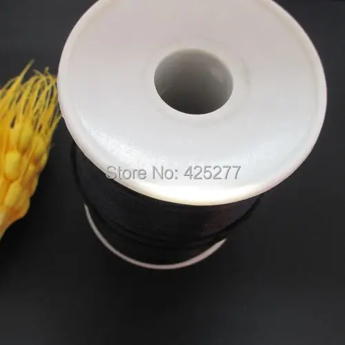 Черный 100 м/рулон заводская цена полиэфирная нить шнур кружево Ювелирная