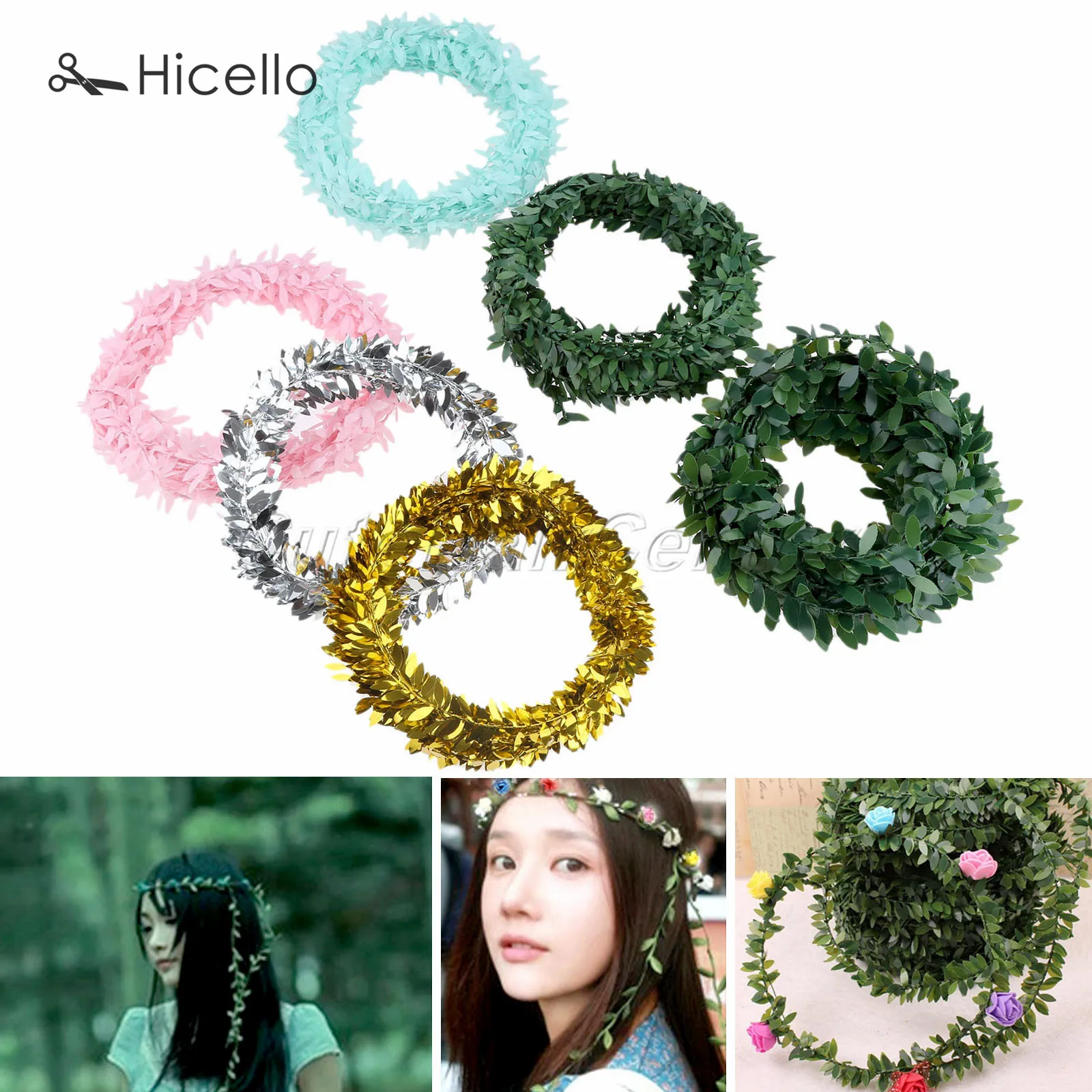 7 5 м искусственный венок листья цветок проволока Шелковый железный лист гирлянда