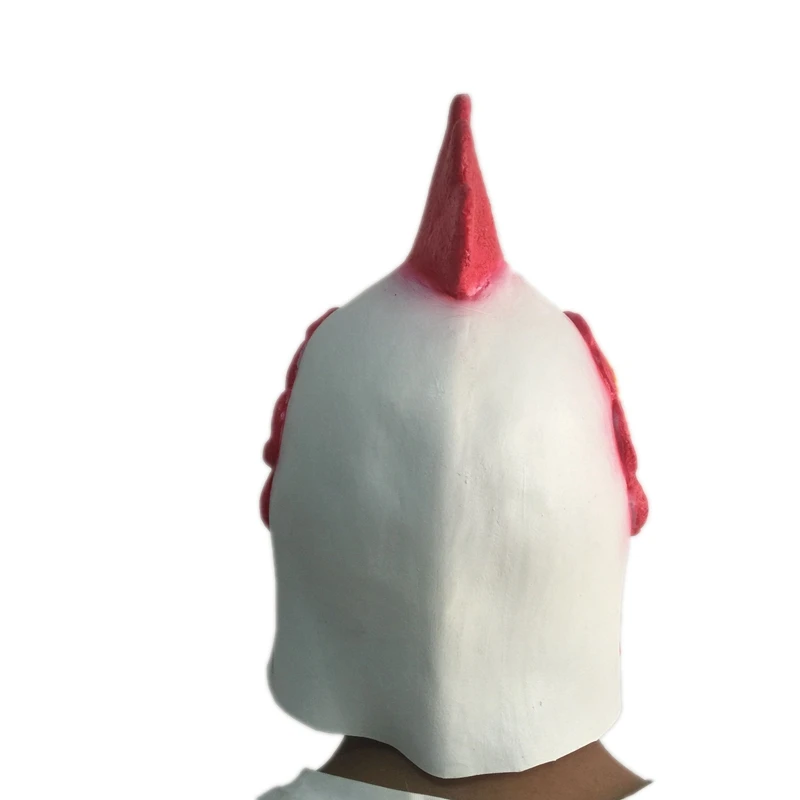 Ужасная латексная маска с куриной головой Полнолицевая резиновая животными на