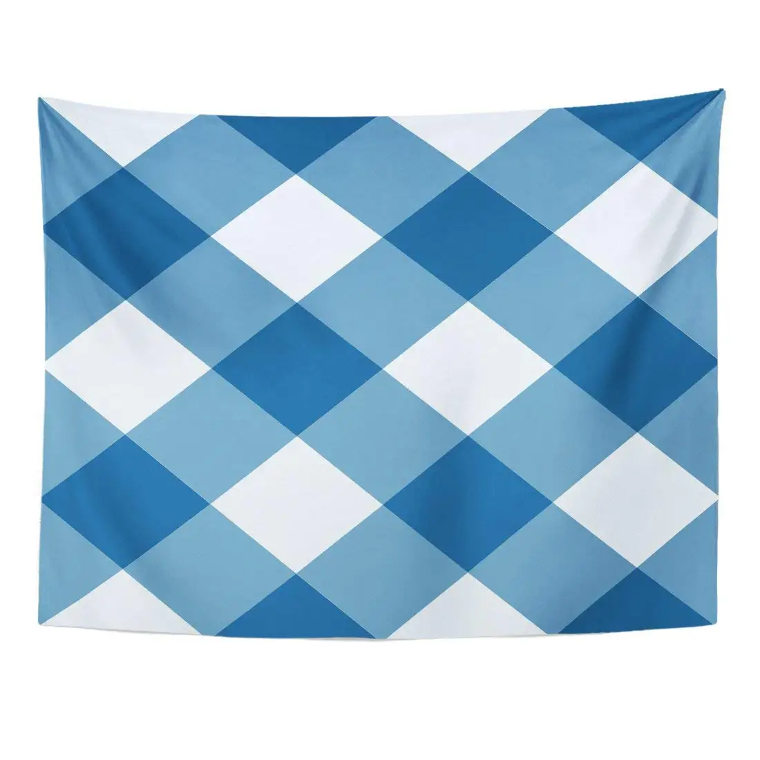 Гобелен темно-синий Gingham трубка синий белый алмаз шахматная доска Бирюзовый