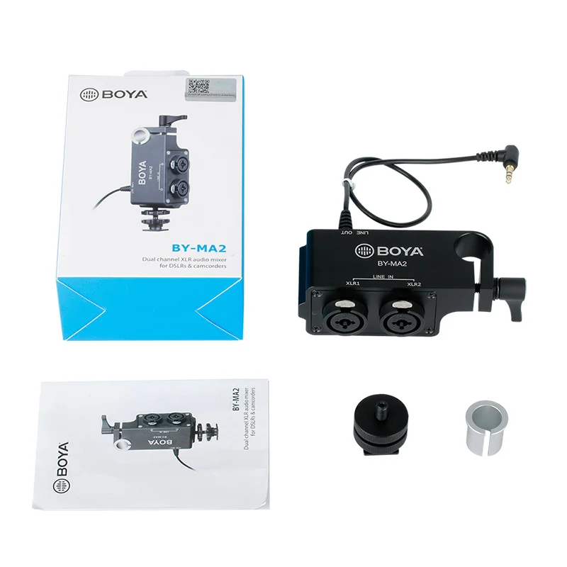 BOYA BY-MA2 двухканальный XLR аудио микшер с 6 35 мм входом 3 5 разъем для Canon Nikon DSLR