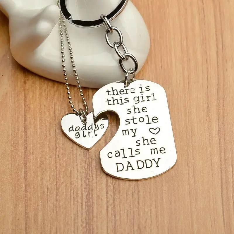 Популярное ожерелье для папы и девушки брелок в комплекте есть эта девушка она