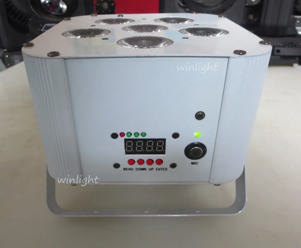 (10 шт./лот) Пульт дистанционного управления + батарея беспроводной контроль 6*18 Вт