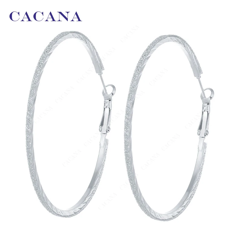 Длинные серьги кольца CACANA для женщин круглая бижутерия Лидер продаж No. A852 A853|earrings