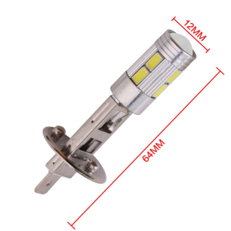 10 шт H1 H3 светодиодный фонарь 10smd ДРЛ Свет автомобиля 5630 5730 дневного автомобиля внешняя лампа лампы день дальнего 12 V 6000 K