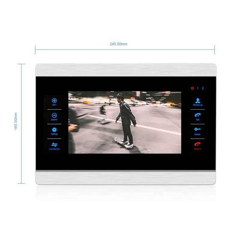 HomeFong 7 дюймов Home Security видео Звонок домофона 1 CMOS камеры на 2 монитора Ночное