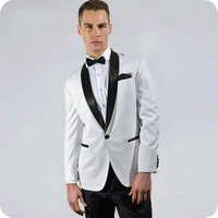 custom white groom tuxedos wedding men suits for evening party slim fit terno masculino casual costume homme 2piece coat pants