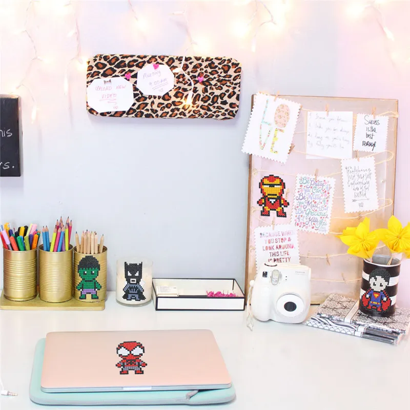 

DIY Cartoon Pattern Children Mini Handcraft Diamond Painting Stickers For Kids DIY Craft Rhinestone Cross Stitch Bookmark Stick