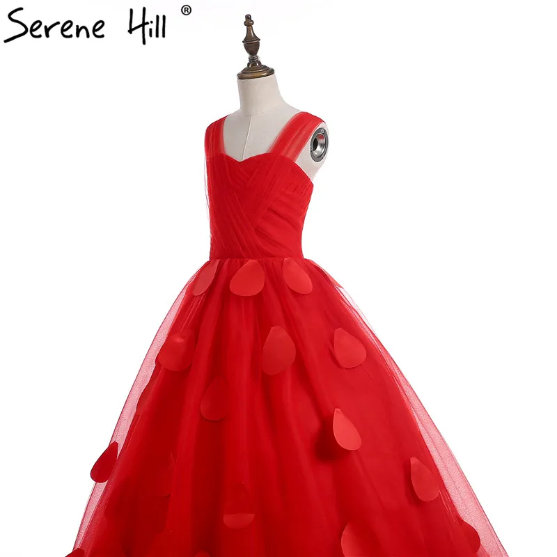 Красные платья с лепестками роз для девочек первого причастия нарядные 2021 г. Serene