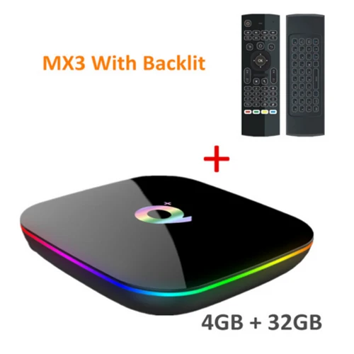 4G 32G MX3 no voice Q Plus Смарт ТВ приставка Android 9,0 ТВ приставка 4 Гб ОЗУ 32 Гб 64 Гб ПЗУ 6K H.265 USB3.0 Netflix Allwinner H6 PK T95Q s905x2 приставка - Цвет: 4G 32G MX3 no voice