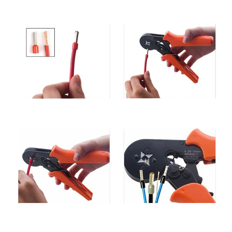 Многофункциональные саморегулирующиеся обжимные плоскогубцы 0 25-6 мм HSC8 6-4 AWG 24 - 10