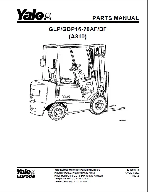 

Запчасти YALE PDF 2017 для США и европейской версии, все модели