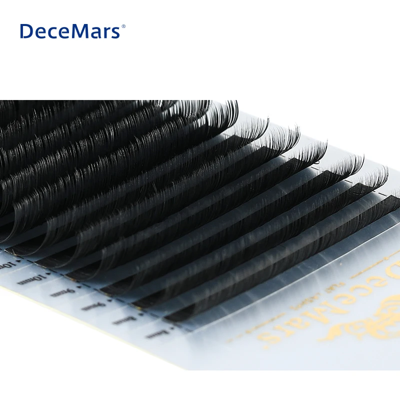 DeceMars 6 лотков/набор Ellipse плоские ресницы премиум C &amp D Curl/0 15/0 20 Индивидуальные