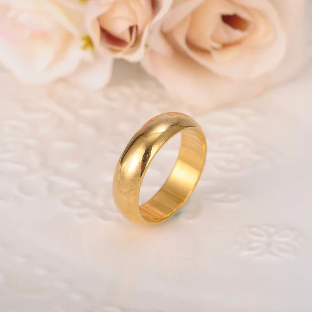 2 пары кольца золото обручальное кольцо для мужчин и женщин Альянс Casamento 7 мм Bague