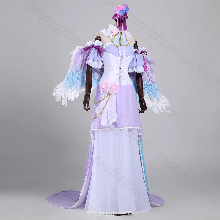Аниме! Love live! Костюм Tojo Nozomi для косплея белый с ангелом| |