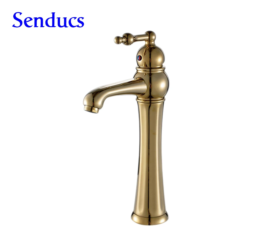 Бесплатная доставка горячая Распродажа Золотой смеситель для раковины с