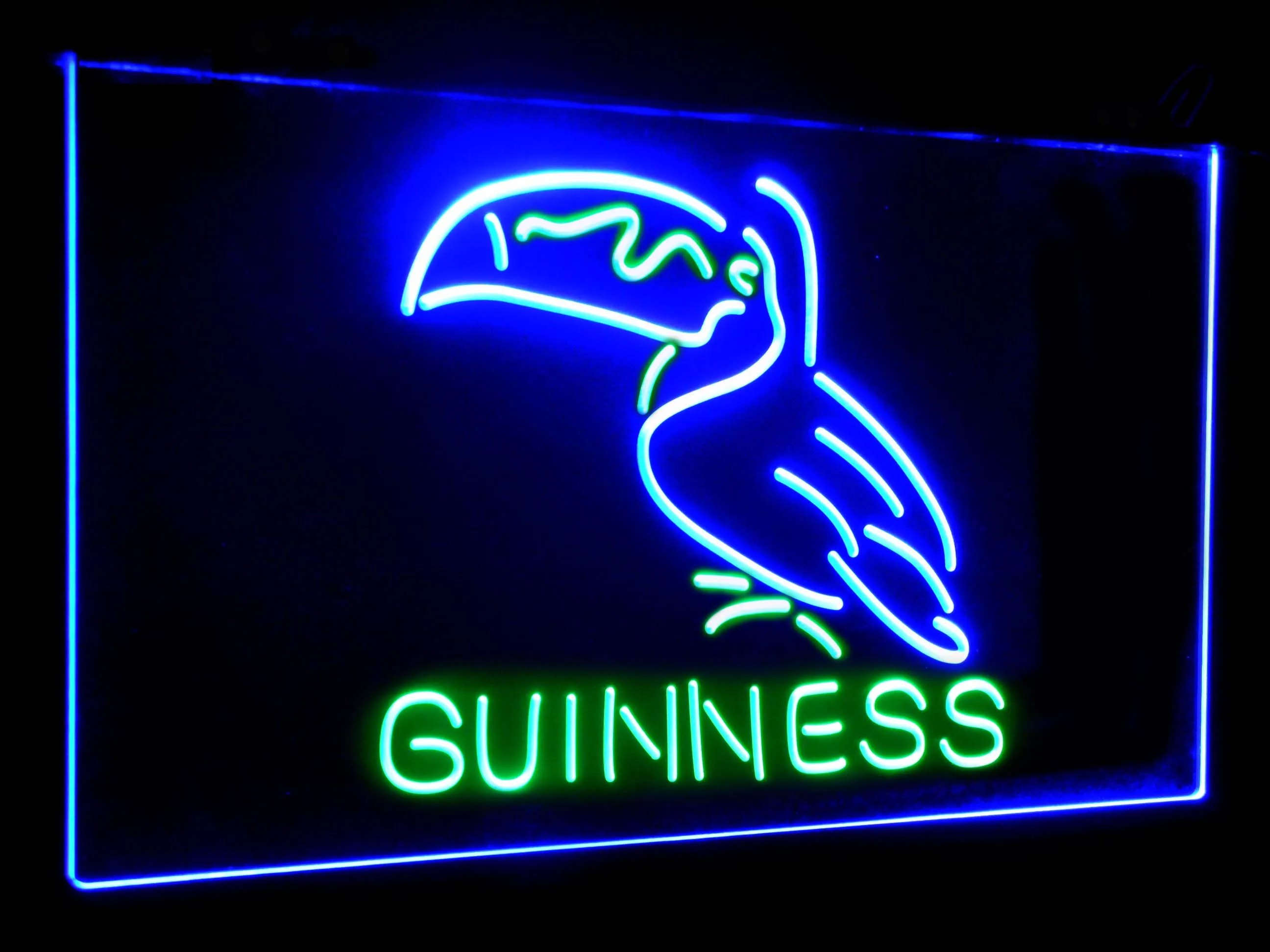 Green and Blue Guinness Toucan Stout Разливное пиво Бар Декор двойной цвет светодиодные неоновые световые знаки st6-a2120 - Цвет: Green and Blue