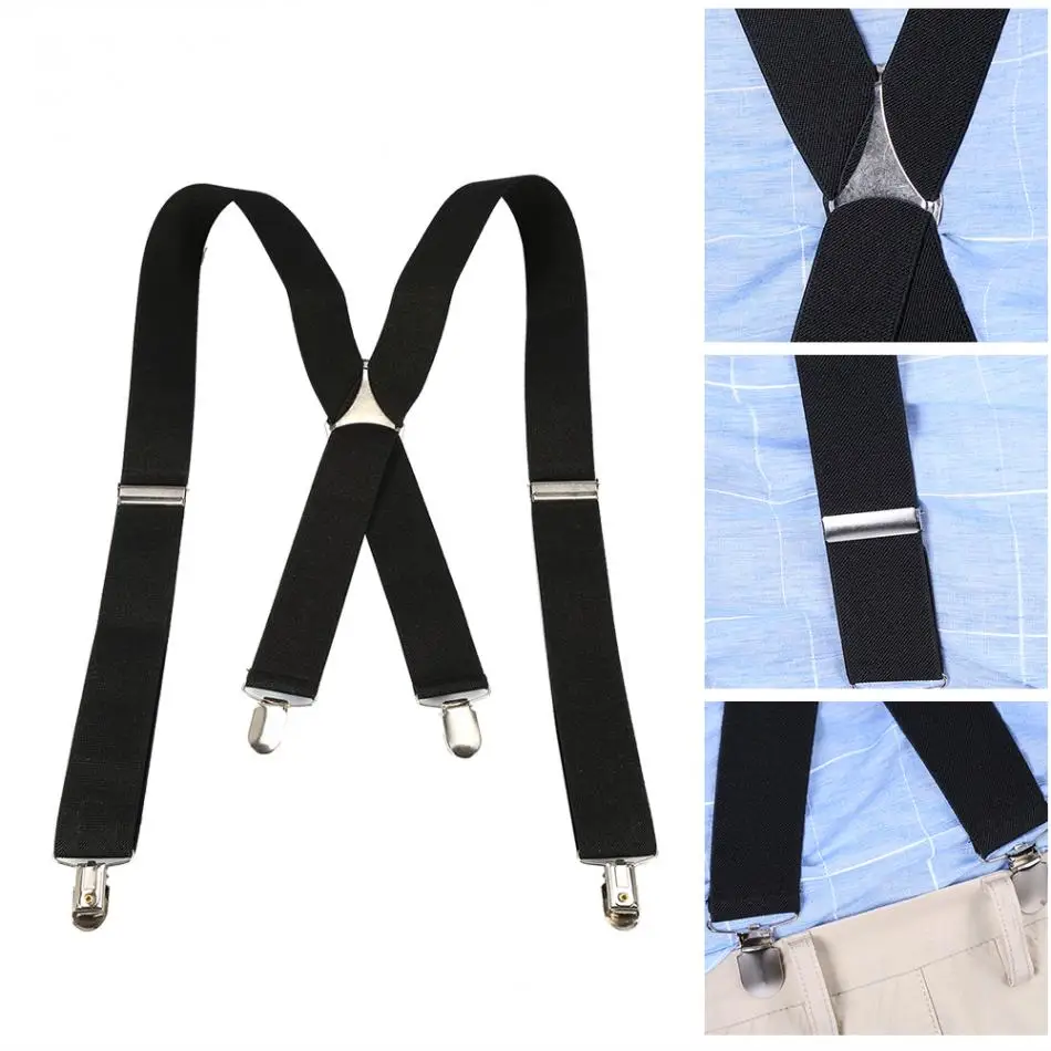Эластичные подтяжки tirantes hombre bretelle pantalon3 5 см ширина X образные регулируемые 4