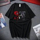 Новинка 2019, футболка с принтом комиксов Дэдпула для мужчин и женщин, летняя хлопковая одежда Харадзюку в стиле хип-хоп, футболка европейского размера