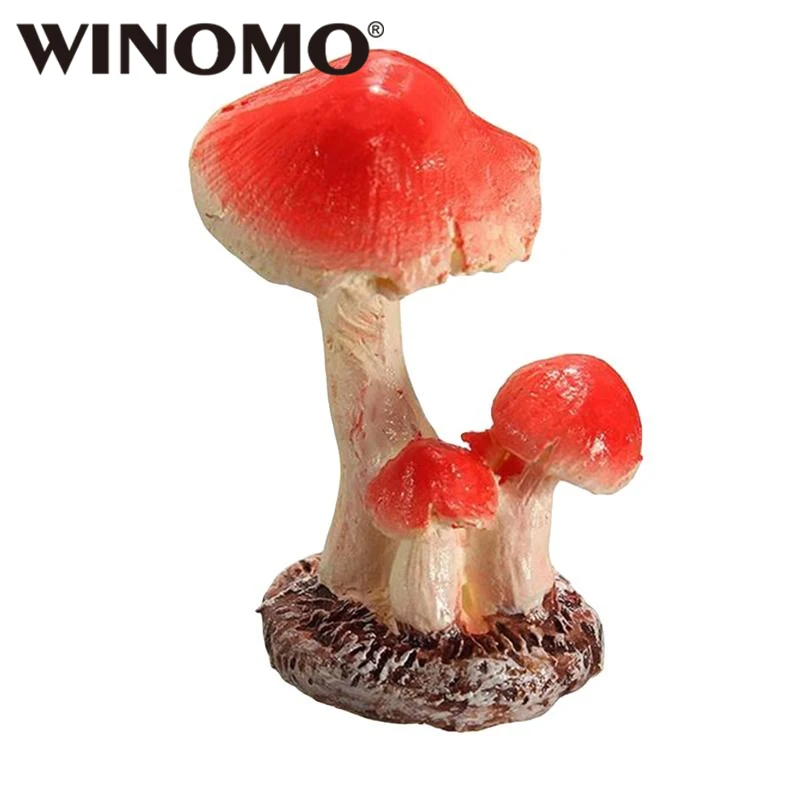 WINOMO 3 головы красный гриб табурет миниатюрный волшебный сад Террариум фигурка