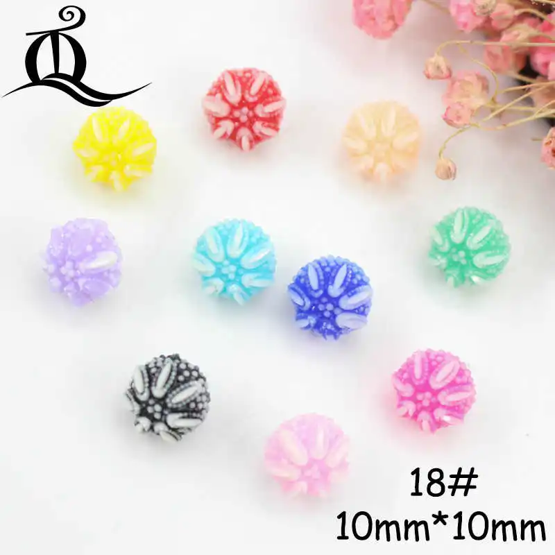 No18 10X18mm 10 шт., мультяшная Корона, коты, цветы, смолы, волосы, сделай сам, ремесло, плоские аксессуары, украшения, подарки, полимерные пуговицы, Швейные аксессуары - Цвет: No18 10X18mm