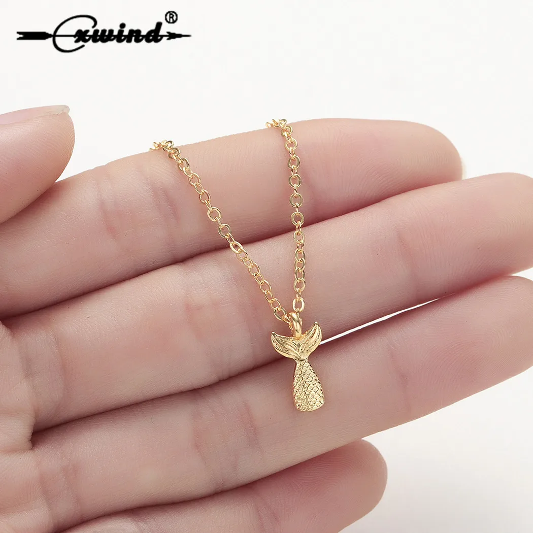 Cxwind Bijoux Femme ожерелье с Китом хвостом рыбы морских чокеров очарование хвост