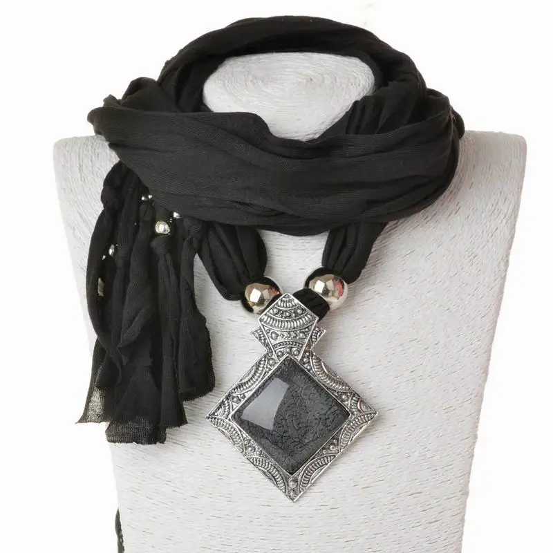 2018 Limited Hijab Winter Scarf 180*40cm Pendant Alloy Polyester Pure Color 180 Ms X40cm Accessories Sell Like Hot Cakes | Аксессуары