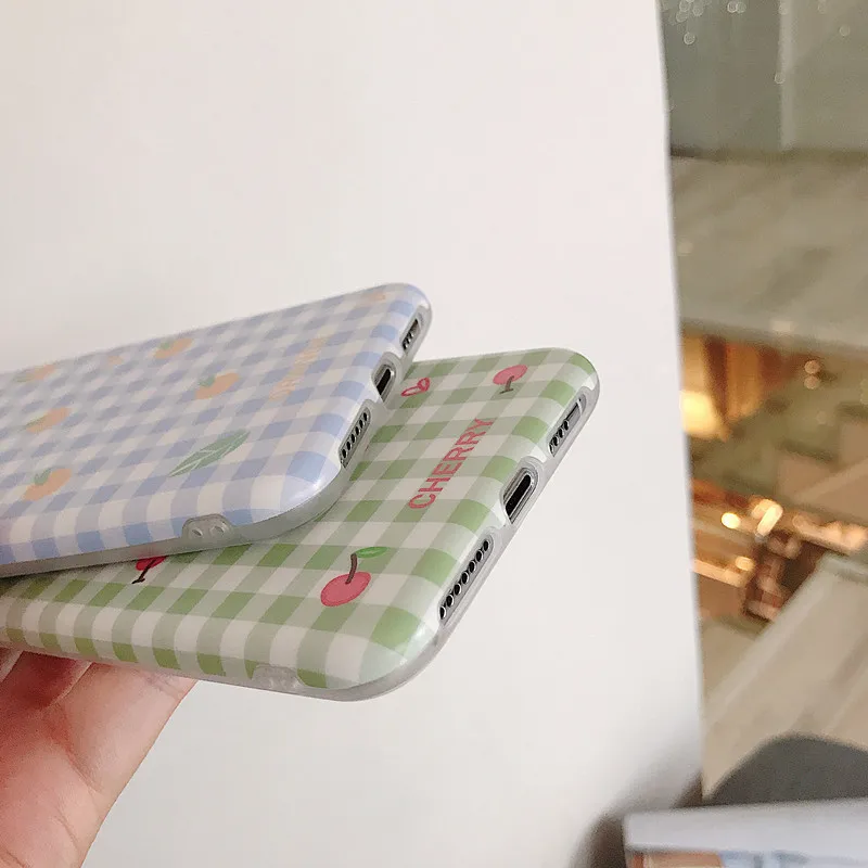 Милый чехол для телефона в стиле ретро с фруктовыми апельсинами и вишнями iPhone X Xs