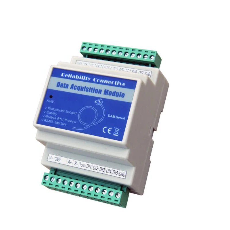16 аналоговый входной модуль (0 ~ 20 мА 4 0 5 В 10 в) поддерживает протокол Modbus RTU через