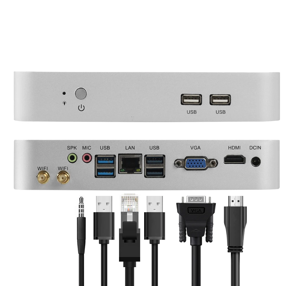 HLY Core i7 7500U i7 6500U Мини ПК Windows 10 16 Гб DDR3L Оперативная память 1 ТБ HTPC Nuc minipc HDMI Wifi usb игровой Мини компьютер i7 ПК