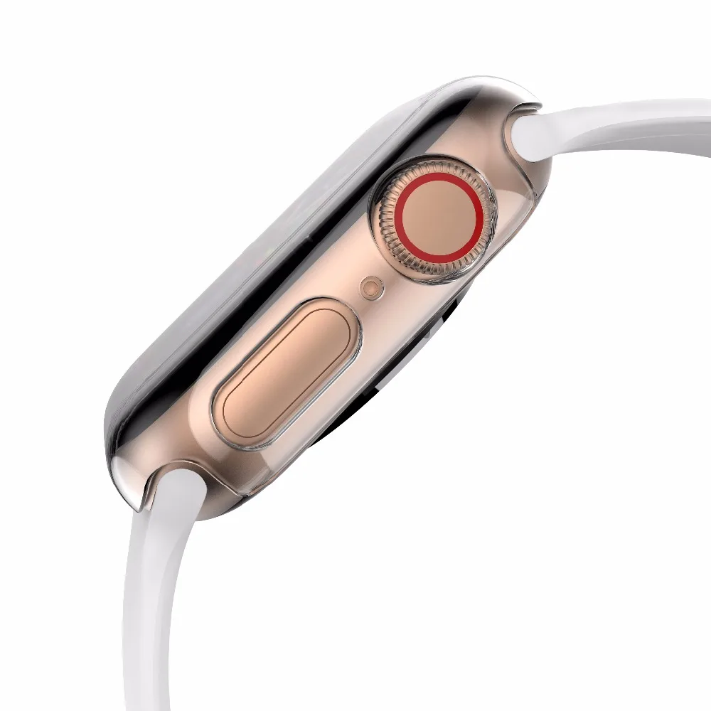 Ультратонкий Прозрачный чехол для Apple Watch Series 4 5 6 40 мм 44 пластиковый Watch|Ремешки