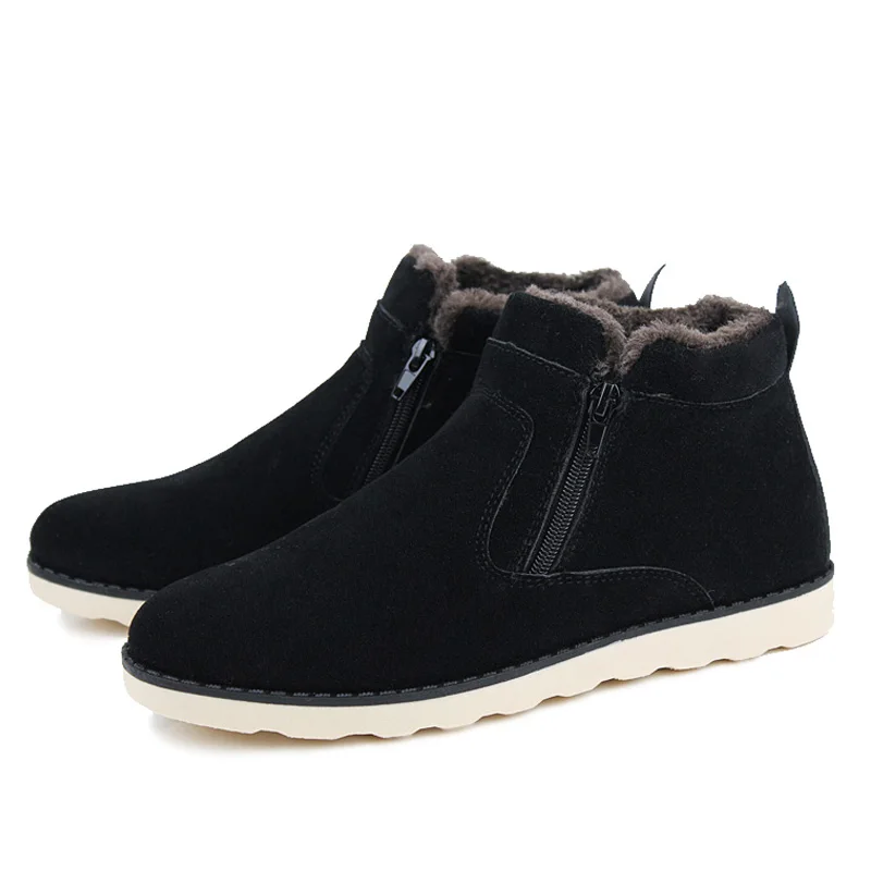 Мужские ботинки с мехом 2019 зимние Мужская Уличная обувь Теплая мужская резиновые