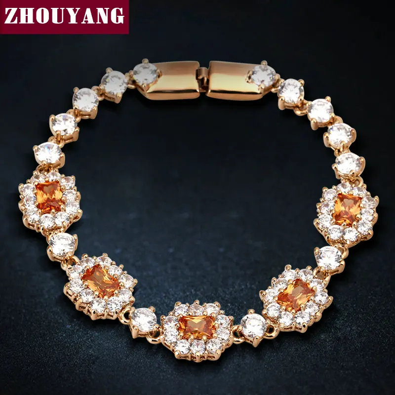 Classic Noble Rose Gold Color Bracelet Austrian Crystal Women Wedding Top Quality ZYH048 ZYH072 ZYH073 ZYH139 ZYH181 | Украшения и