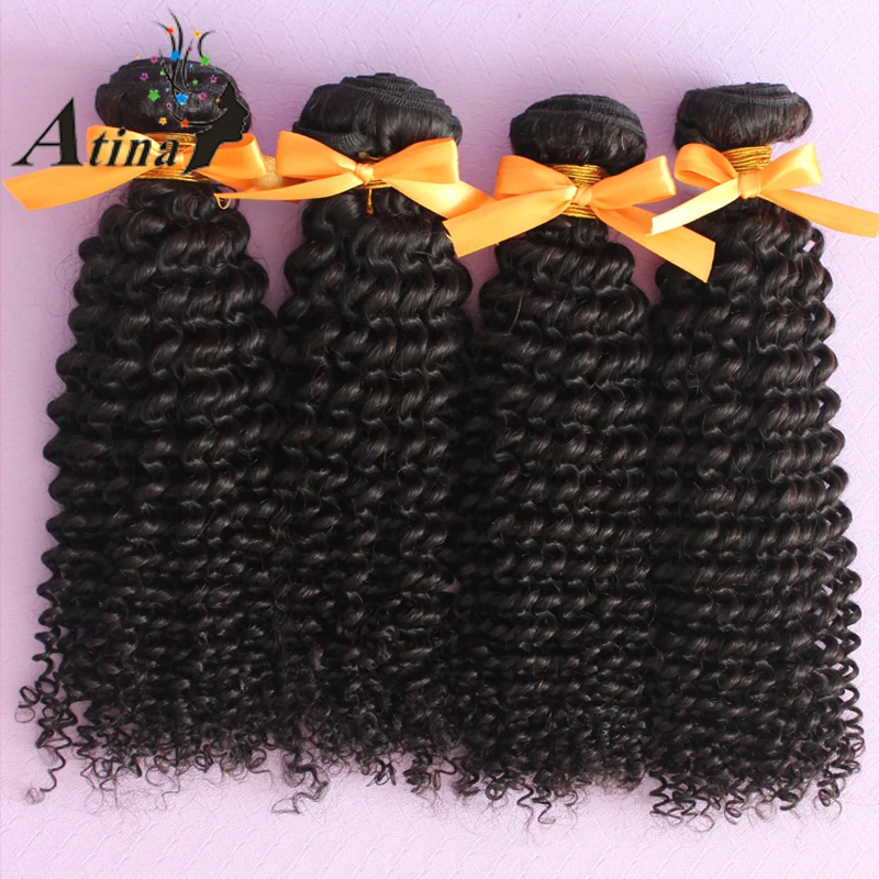 7А Монгольский Странный Вьющиеся Волосы Девственные 3 Пучки Натуральный Черный