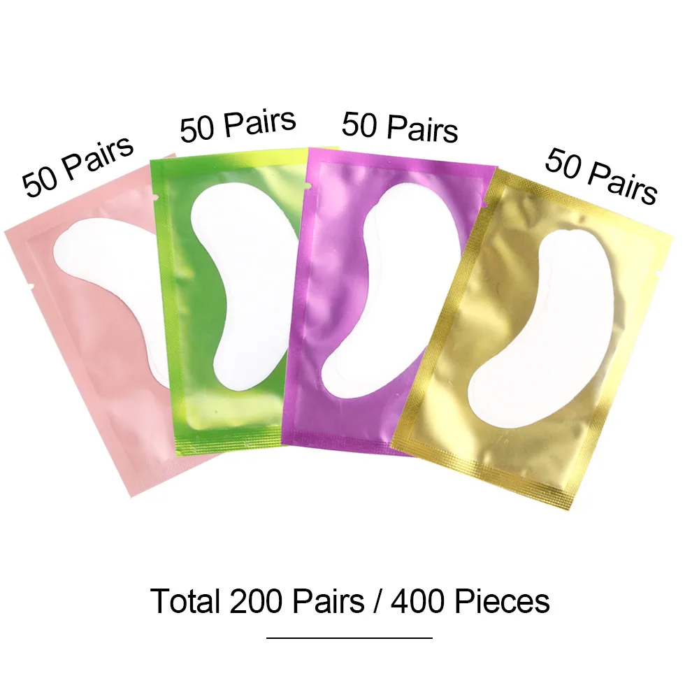 Set 4 100/150/200 пар подушки для наращивания ресниц под ресницы патчи одноразовые смешанные Бумага подушка для ресниц Макияж инструмент - Длина: Set 4