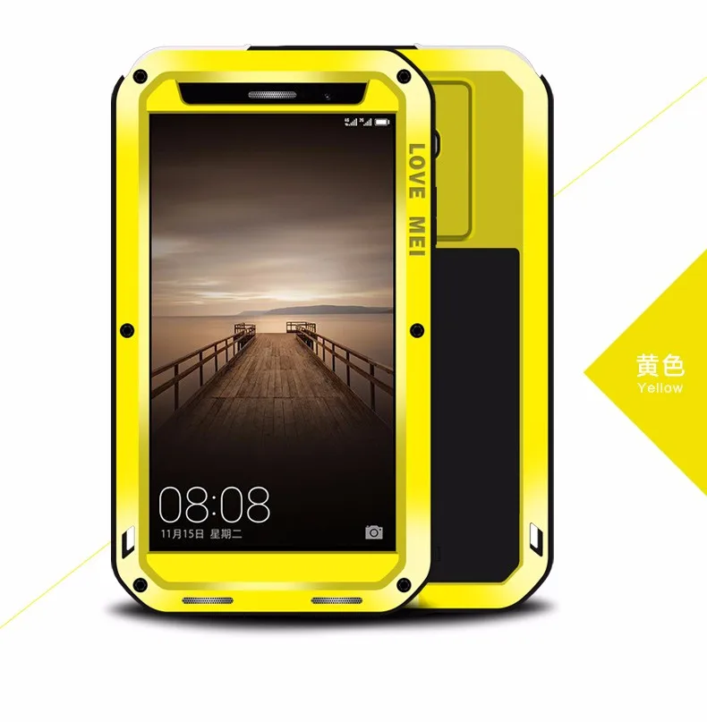 yellow Любовь Мэй мощный чехол для Huawei Коврики 9 Pro чехол для телефона Коврики 9 Pro Anti-Knocked Алюминий гориллы закаленное Стекло чехол для телефона - Цвет: yellow